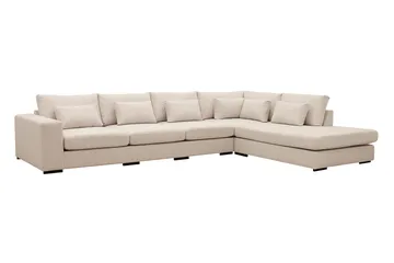 Grande 5-sits Soffa med Schäslong Höger - Beige Tyg - Möbler - Soffa - Divansoffa & schäslongsoffa