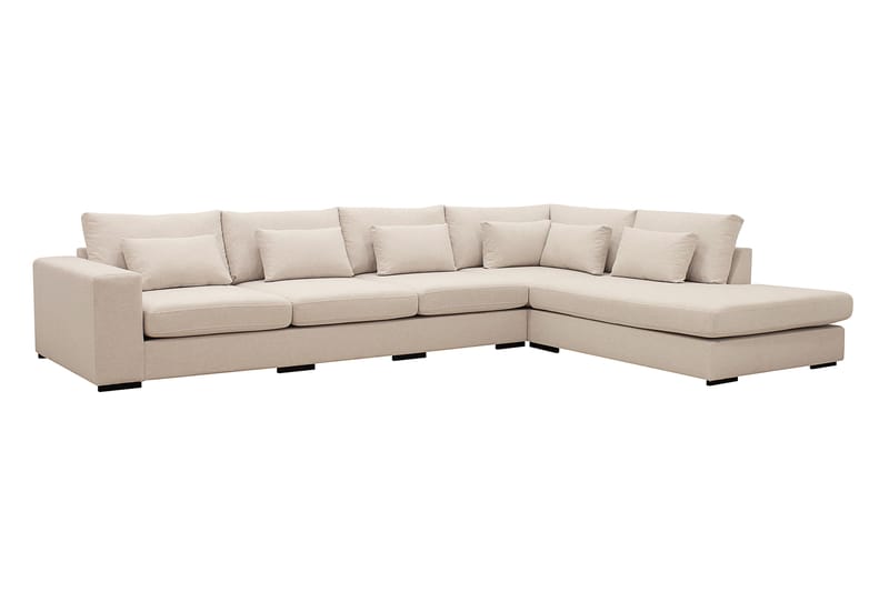 Grande 5-sits Soffa med Schäslong Höger - Beige Tyg - Möbler - Soffa - Divansoffa & schäslongsoffa