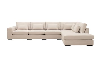 Grande 5-sits Soffa med Schäslong Höger - Beige Tyg - Möbler - Soffa - Divansoffa & schäslongsoffa