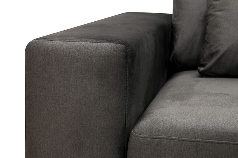 Grande 5-sits Soffa med Schäslong Höger - Mörkgrå Sammet - Möbler - Soffa - Sammetssoffa