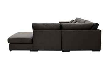 Grande 5-sits Soffa med Schäslong Höger - Mörkgrå Sammet - Möbler - Soffa - Sammetssoffa