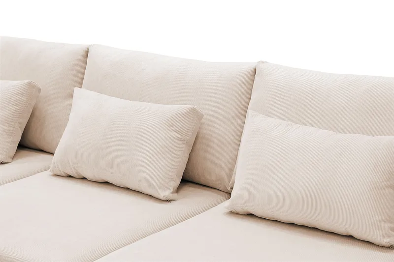 Grande 5-sits Soffa med Schäslong Vänster - Beige Manchester - Möbler - Soffa - Divansoffa & schäslongsoffa