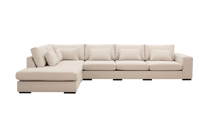 Grande 5-sits Soffa med Schäslong Vänster - Beige Tyg - Möbler - Soffa - Divansoffa & schäslongsoffa