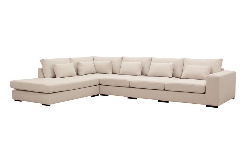 Grande 5-sits Soffa med Schäslong Vänster - Beige Tyg - Möbler - Soffa - Divansoffa & schäslongsoffa