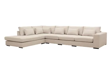 Grande 5-sits Soffa med Schäslong Vänster - Beige Tyg - Möbler - Soffa - Divansoffa & schäslongsoffa