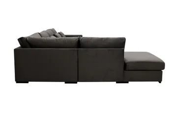 Grande 5-sits Soffa med Schäslong Vänster - Mörkgrå Sammet - Möbler - Soffa - Sammetssoffa