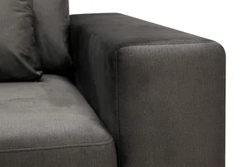 Grande 5-sits Soffa med Schäslong Vänster - Mörkgrå Sammet - Möbler - Soffa - Sammetssoffa