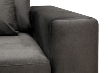 Grande 5-sits Soffa med Schäslong Vänster - Mörkgrå Sammet - Möbler - Soffa - Sammetssoffa