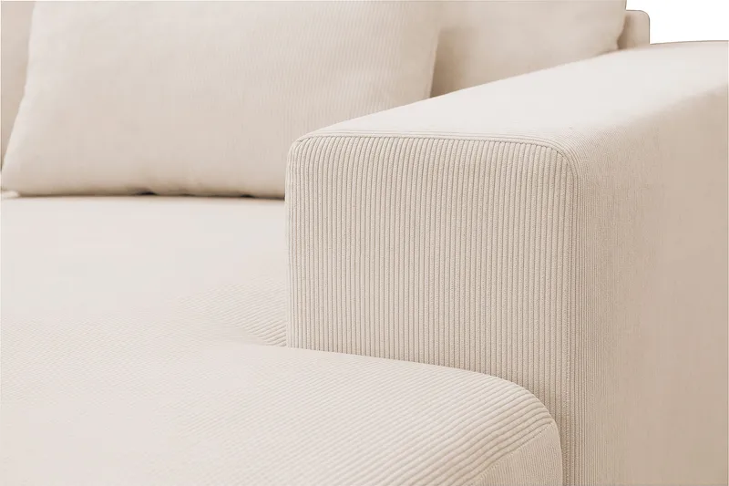 Grande 5-sits U-Soffa med Divan Höger - Beige Manchester - Möbler - Soffa - U-soffa