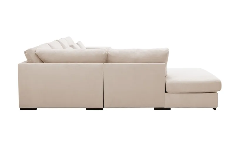 Grande 5-sits U-Soffa med Divan Höger - Beige Manchester - Möbler - Soffa - U-soffa