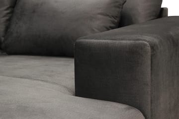 Grande 5-sits U-Soffa med Divan Höger - Mörkgrå Sammet - Möbler - Soffa - Sammetssoffa