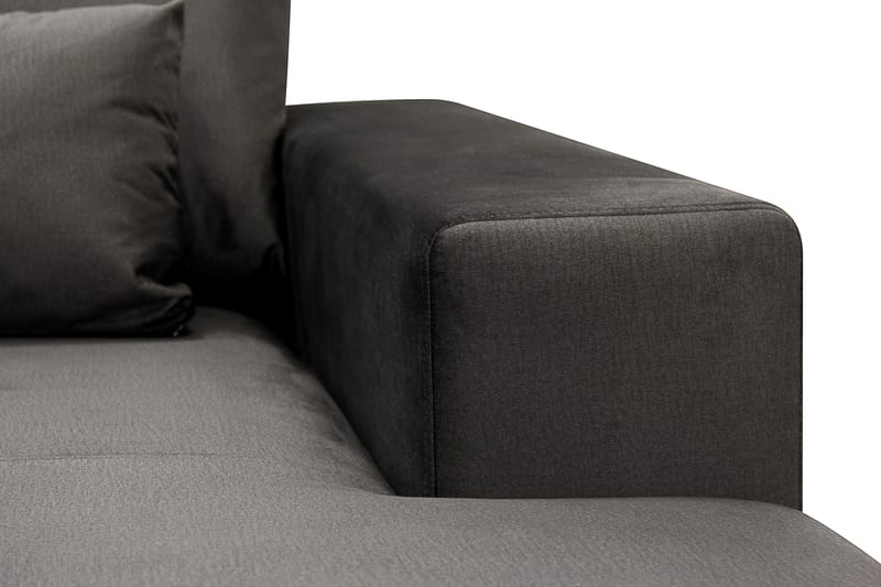 Grande 5-sits U-Soffa med Divan Höger - Mörkgrå Sammet - Möbler - Soffa - Sammetssoffa