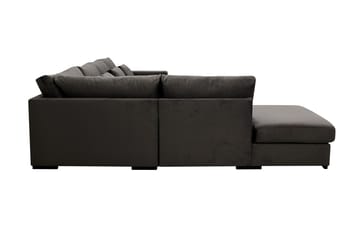 Grande 5-sits U-Soffa med Divan Höger - Mörkgrå Sammet - Möbler - Soffa - Sammetssoffa
