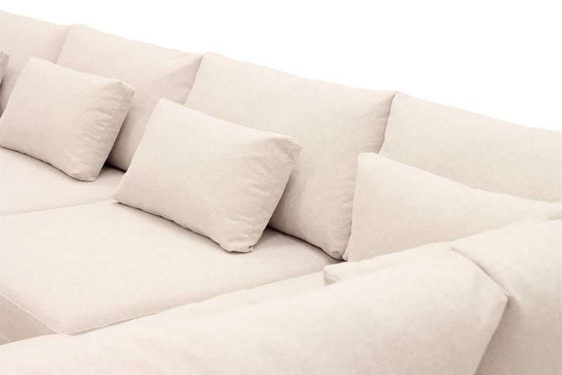 Grande 5-sits U-Soffa med Divan Vänster - Beige Tyg - Möbler - Soffa - U-soffa