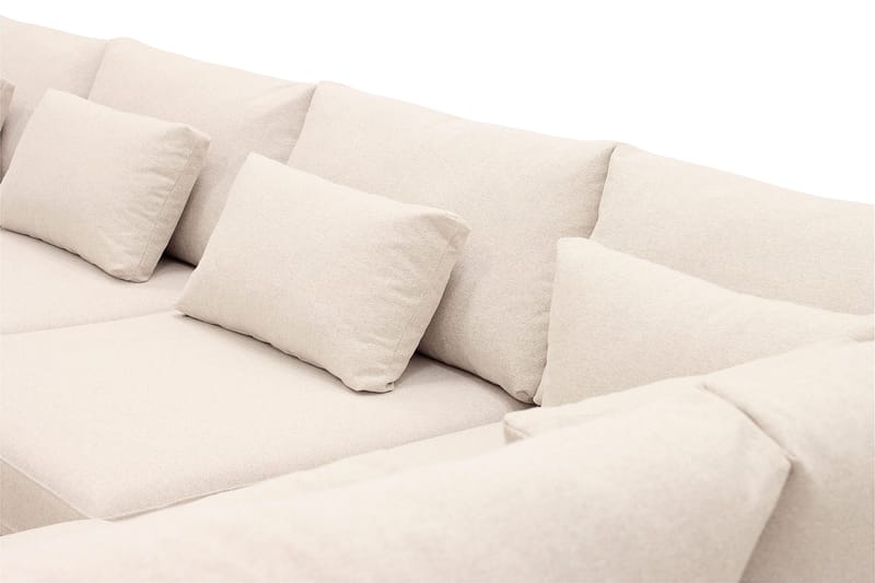 Grande 5-sits U-Soffa med Divan Vänster - Beige Tyg - Möbler - Soffa - U-soffa