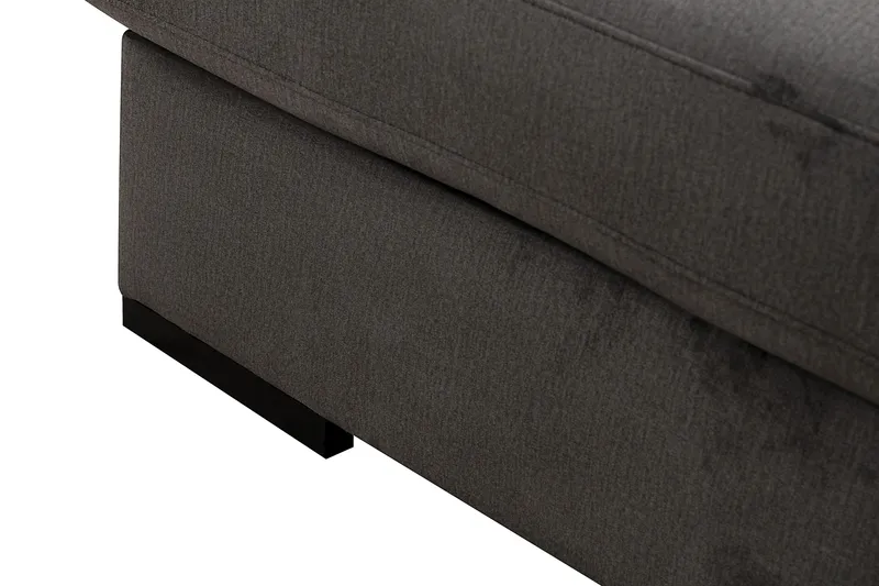 Grande 5-sits U-Soffa med Divan Vänster - Mörkgrå Sammet - Möbler - Soffa - Sammetssoffa