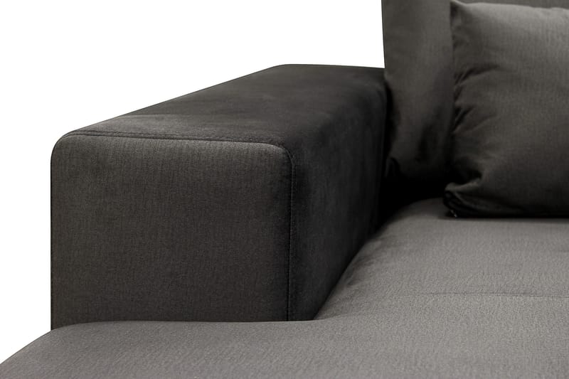 Grande 5-sits U-Soffa med Divan Vänster - Mörkgrå Sammet - Möbler - Soffa - Sammetssoffa