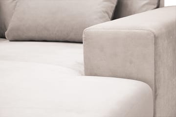 Grande 6-sits U-Soffa med Divan Höger - Beige Sammet - Möbler - Soffa - Sammetssoffa