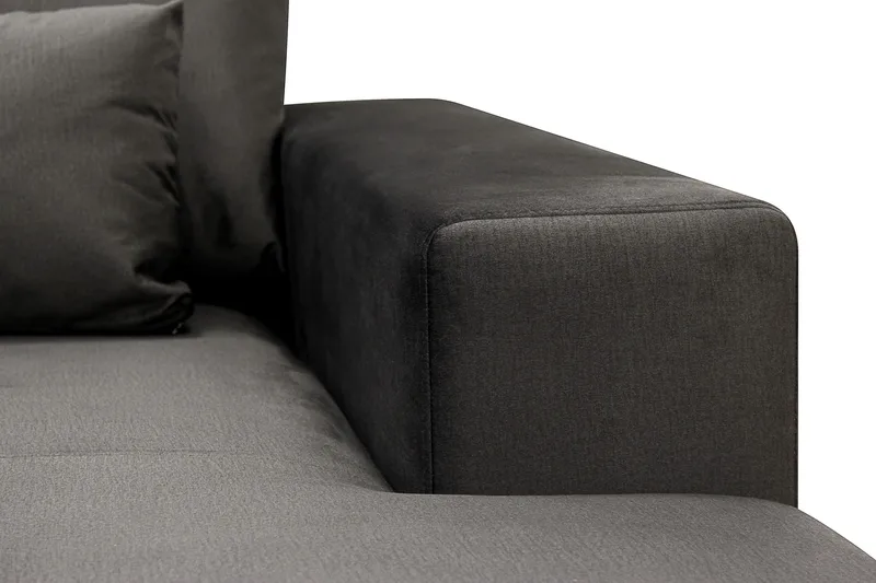 Grande 6-sits U-Soffa med Divan Höger - Mörkgrå Sammet - Möbler - Soffa - Sammetssoffa