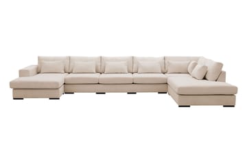Grande 6-sits U-Soffa med Divan Vänster - Beige Manchester - Möbler - Soffa - U-soffa