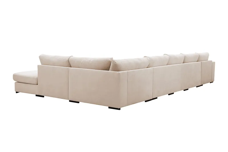 Grande 6-sits U-Soffa med Divan Vänster - Beige Manchester - Möbler - Soffa - U-soffa
