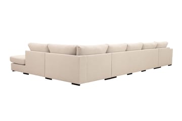 Grande 6-sits U-Soffa med Divan Vänster - Beige Tyg - Möbler - Soffa - U-soffa