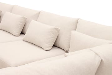 Grande 6-sits U-Soffa med Divan Vänster - Beige Tyg - Möbler - Soffa - U-soffa