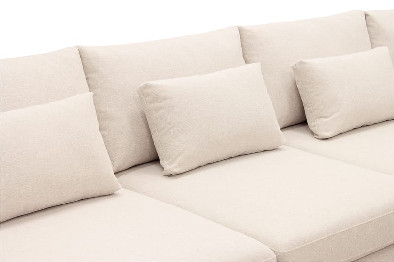 Grande 6-sits U-Soffa med Divan Vänster - Beige Tyg - Möbler - Soffa - U-soffa