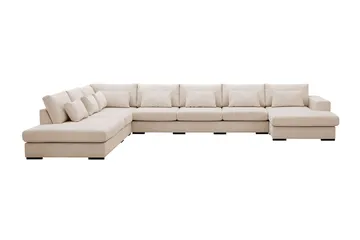 Grande Stor 7-sits U-Soffa med Divan Höger - Beige Manchester - Möbler - Soffa - Modulsoffa - Komplett modulsoffa