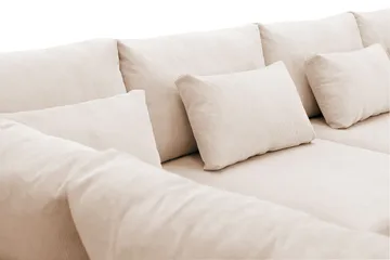 Grande Stor 7-sits U-Soffa med Divan Höger - Beige Manchester - Möbler - Soffa - Modulsoffa - Komplett modulsoffa