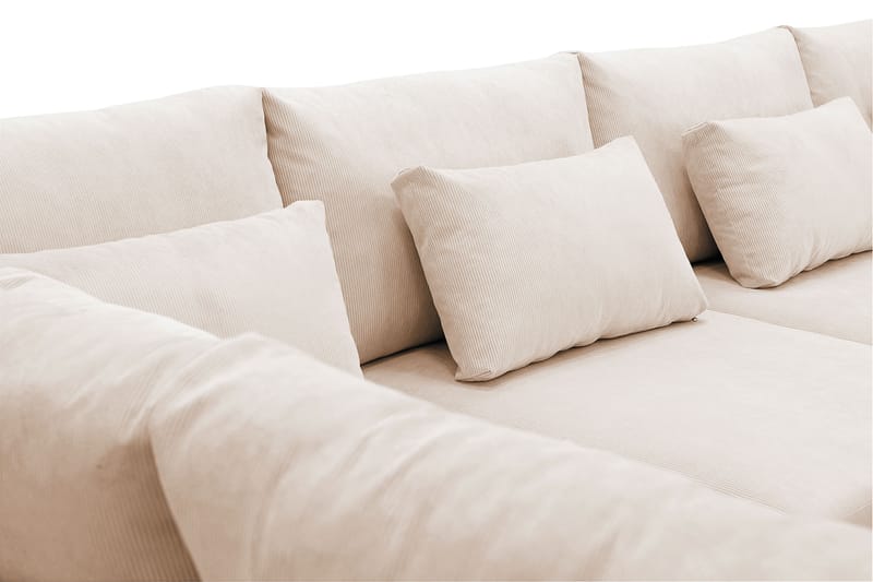 Grande Stor 7-sits U-Soffa med Divan Höger - Beige Manchester - Möbler - Soffa - U-soffa