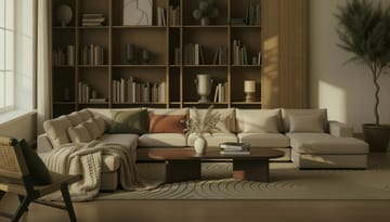Grande Stor 7-sits U-Soffa med Divan Höger - Beige Tyg - Möbler - Soffa - Modulsoffa - Komplett modulsoffa
