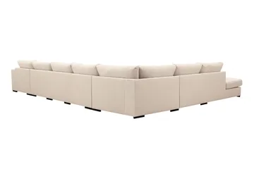 Grande Stor 7-sits U-Soffa med Divan Höger - Beige Tyg - Möbler - Soffa - Modulsoffa - Komplett modulsoffa