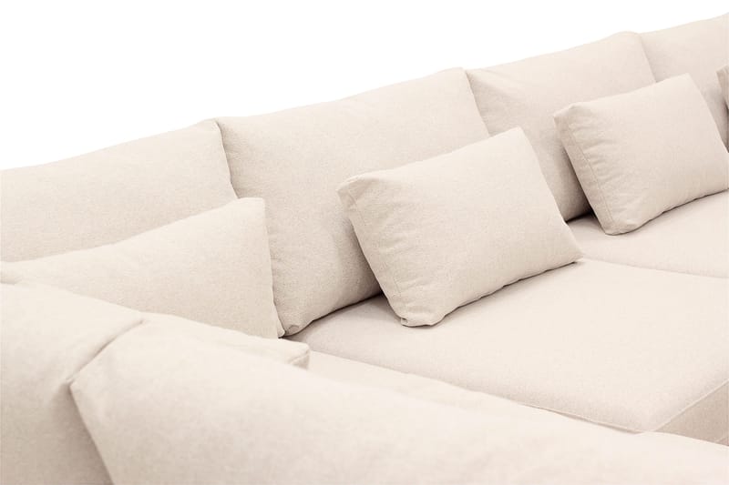 Grande Stor 7-sits U-Soffa med Divan Höger - Beige Tyg - Möbler - Soffa - Modulsoffa - Komplett modulsoffa