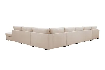 Grande Stor 7-sits U-Soffa med Divan Vänster - Beige Manchester - Möbler - Soffa - Modulsoffa - Komplett modulsoffa
