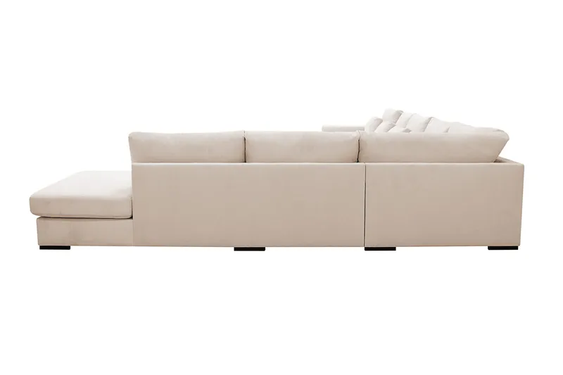 Grande Stor 7-sits U-Soffa med Divan Vänster - Beige Manchester - Möbler - Soffa - Modulsoffa - Komplett modulsoffa