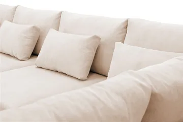 Grande Stor 7-sits U-Soffa med Divan Vänster - Beige Manchester - Möbler - Soffa - Modulsoffa - Komplett modulsoffa