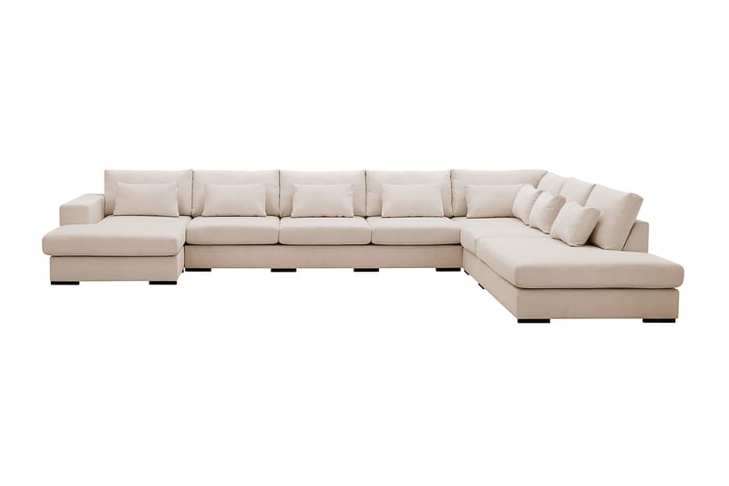 Grande Stor 7-sits U-Soffa med Divan Vänster - Beige Manchester - Möbler - Soffa - Modulsoffa - Komplett modulsoffa