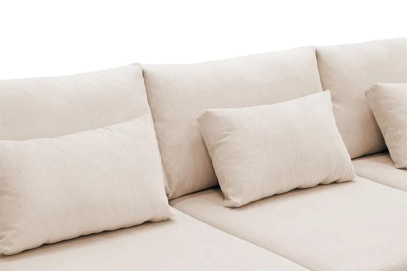 Grande Stor 7-sits U-Soffa med Divan Vänster - Beige Manchester - Möbler - Soffa - Modulsoffa - Komplett modulsoffa