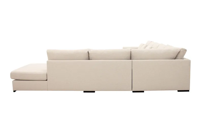 Grande Stor 7-sits U-Soffa med Divan Vänster - Beige Tyg - Möbler - Soffa - Modulsoffa - Komplett modulsoffa