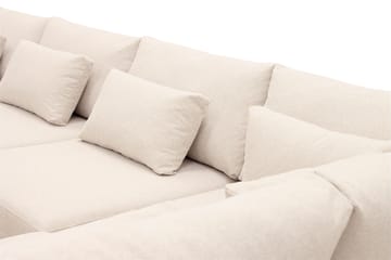 Grande Stor 7-sits U-Soffa med Divan Vänster - Beige Tyg - Möbler - Soffa - U-soffa