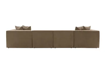 Gregor Soffa med Divan 4-sits - Brun - Möbler - Soffa - Divansoffa & schäslongsoffa - 4 sits soffa med divan