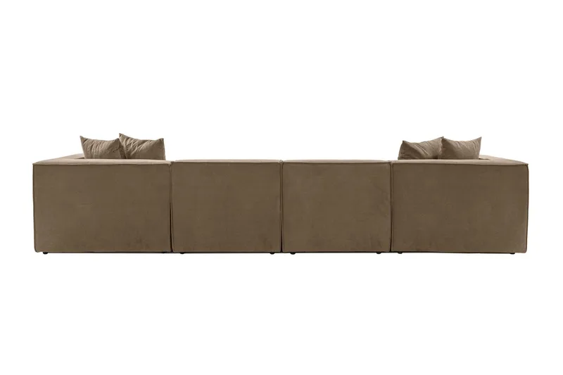 Gregor Soffa med Divan 4-sits - Brun - Möbler - Soffa - Divansoffa & schäslongsoffa - 4 sits soffa med divan