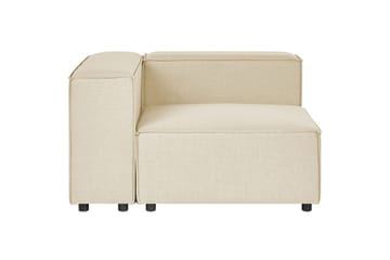 Hörnsektion Aprica Beige, svart, Linne - Beige - Möbler - Soffa - Modulsoffa - Hörnmodul
