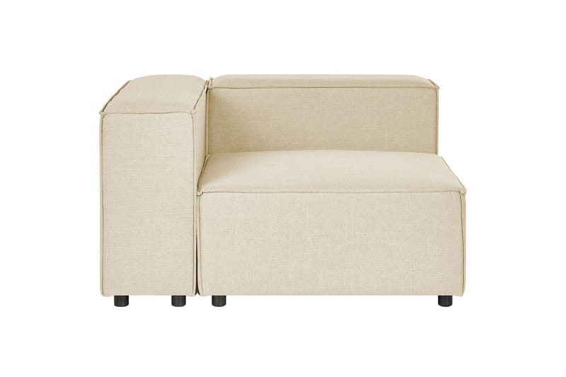 Hörnsektion Aprica Beige, svart, Linne - Beige - Möbler - Soffa - Modulsoffa - Hörnmodul