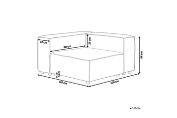 Hörnsektion Aprica Beige, svart, Linne - Beige - Möbler - Soffa - Modulsoffa - Hörnmodul