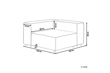 Hörnsektion Aprica Beige, svart, Linne - Beige - Möbler - Soffa - Modulsoffa - Hörnmodul