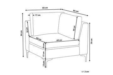 Hörnsektion Evja Rosa - Rosa - Möbler - Soffa - Modulsoffa - Hörnmodul