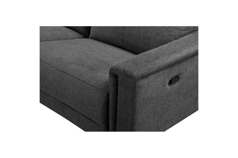 Hörnsoffa 3-sits Lund Antracit, Belfast tyg, Vänster Manuell Fåtölj - Antracit, Belfast tyg, Vänster Manuell Fåtölj - Möbler - Soffa - Biosoffa & reclinersoffa