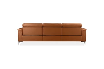 Hörnsoffa 3-sits Lund Cognac, Läder/PU, Vänster Elektrisk Fåtölj - Cognac, Läder/PU, Vänster Elektrisk Fåtölj - Möbler - Soffa - Biosoffa & reclinersoffa